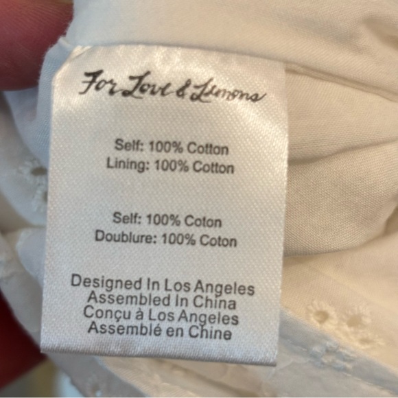 FOR LOVE & LEMONS Bora Bora Eyelet Romper in White Size XS - Picture 12 of 12